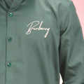 Burberry Embroidered Green Premium Shirt-thumb-4