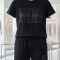 Miu Miu Black Premium Cotton Co-ord Set-thumb-2