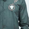 Versace Medusa Embroidered Green Premium Shirt-thumb-4