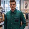 Burberry Green Premium Quality Warm Shirt-thumb-0