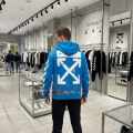 Off White Blue Premium Quality Hoodie-thumb-1