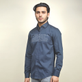Armani Exchange Printed Blue Premium Shirt-thumb-0