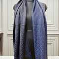 Hermes Premium Quality Blue Woollen Reversible Stole-thumb-0