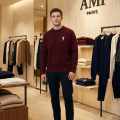 Ami Paris Maroon Premium Quality Luxury Sweatshirt-thumb-1