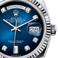 Rolex Date-just 36 mm Oyster Platinum Blue Dial 128236-thumb-2
