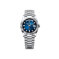 Rolex Date-just 36 mm Oyster Platinum Blue Dial 128236-thumb-0