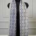 Coach Signature Blue C Border Woollen Stole-thumb-0