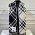Burberry Check Cashmere White & Black Stole-thumb-0