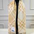 Burberry Check Cashmere Cream Stole-thumb-0
