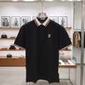 Burberry Black Premium Exclusive Polo T-shirt-thumb-3