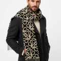 Loewe Anagram Black Woollen Stole-thumb-0
