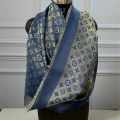 Louis Vuitton Reversible Blue Shine Monogram Shawl-thumb-1
