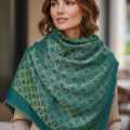 Louis Vuitton Reversible Green Shine Monogram Shawl-thumb-0