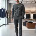 Emporio Armani Dark Grey High-End Authentic Quality Pullover-thumb-2