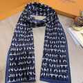 Louis Vuitton Blue Cashmere Wool Blend Scarf-thumb-1