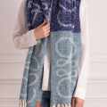 Loewe Anagram Blue Woollen Stole-thumb-0