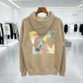 Off White Brown Premium Quality Hoodie-thumb-1