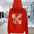 Off White Orange Premium Quality Hoodie-thumb-3