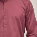 Versace Embroidered Wine Premium Cotton Shirt-thumb-4