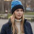 Gucci Monogram Blue Premium Edition Cashmere Beanie-thumb-1