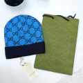 Gucci Monogram Blue Premium Edition Cashmere Beanie-thumb-2