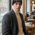Celine Monogram Black Premium Edition Cashmere Beanie-thumb-0