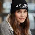 Celine Monogram Black Premium Edition Cashmere Beanie-thumb-0