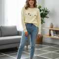 Hollister Cream Premium Quality Cotton Sweatshirt-thumb-0