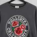 Hollister Black Premium Quality Cotton Sweatshirt-thumb-2