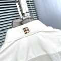 Balmain Embroidered White Premium Cotton Shirt-thumb-4