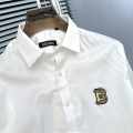 Balmain Embroidered White Premium Cotton Shirt-thumb-5