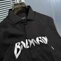 Balmain Embroidered Black Premium Cotton Shirt-thumb-7