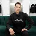 Balmain Embroidered Black Premium Cotton Shirt-thumb-0