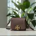 Tory Burch Charlie Dark Brown Long Belt Crossbody Bag-thumb-0