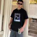 Fendi Black Embroidery Logo Premium Baggy Fit T-shirt-thumb-4