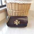 Tory Burch Britten Eleanor Burgundy Rectangular Bag-thumb-0