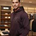 Boss Wine Hood Embroidery Logo Hoodie-thumb-1