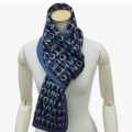 Louis Vuitton Blue All Over Logo Muffler-thumb-2