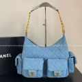 Chanel Sky Blue Cargo Hobo Bag-thumb-2