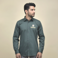 Burberry Dark Green Premium Cotton Shirt-thumb-1