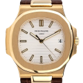 Patek Philippe Nautilus 5711J Yellow Gold White Dial Leather Strap Watch-thumb-2