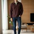 Gant Maroon Premium Quality Sherpa Sweatshirt-thumb-0