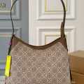Tory Burch Monogram Brown Contrast Embossed Tote Bag-thumb-0
