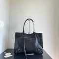 Balenciaga Logo Black Premium Le City Tote Bag-thumb-0
