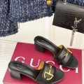 Gucci Marmont Black Horsebit Sleep On Sandals-thumb-0