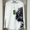 Gucci White Panther Black Cotton Shirt-thumb-0