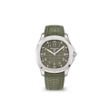 Patek Philippe Aquanaut Jumbo White Gold, Green Dial Mens Watch 5168G-010-thumb-0