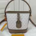Michael Kors Beige Medium Bucket Handbag-thumb-0