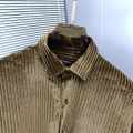 Emporio Armani Beige Premium Quality Velvet Shirt-thumb-3