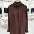 Emporio Armani Dark brown Premium Quality Velvet Shirt-thumb-1